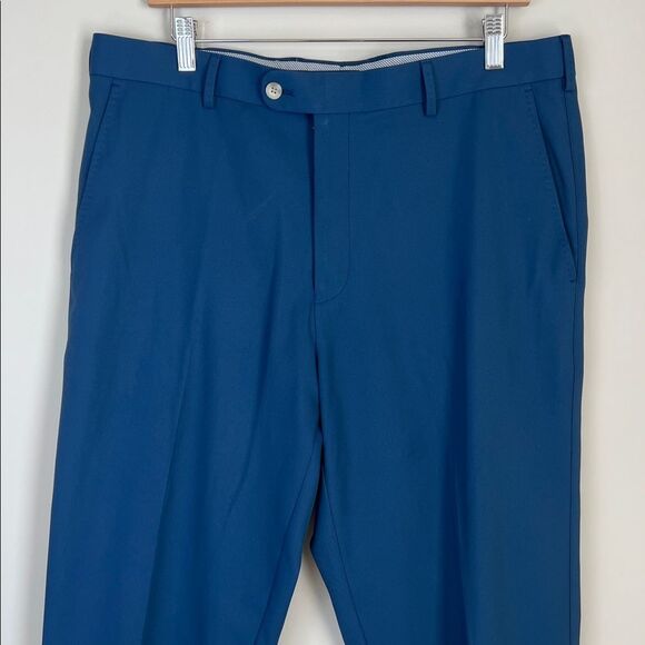 Peter Millar Crown Crafted Blade pant 36x32 Blue Trouser Golf Business - Picture 3 of 8